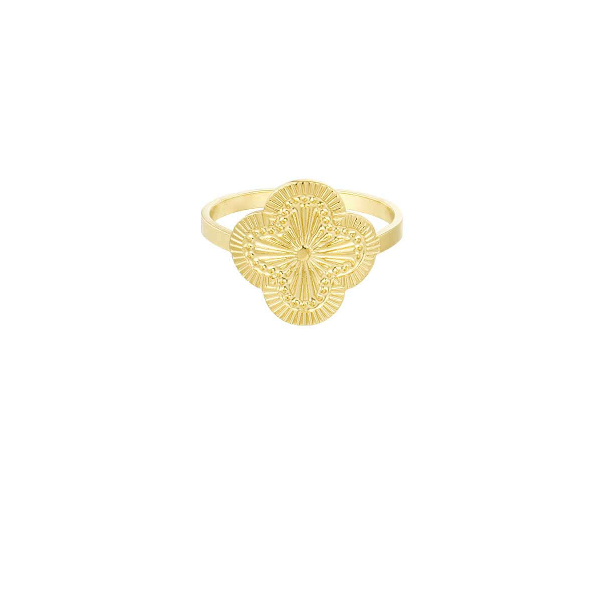 Fioritura Kleeblatt Ring, stilvolles Accessoire für den Alltag