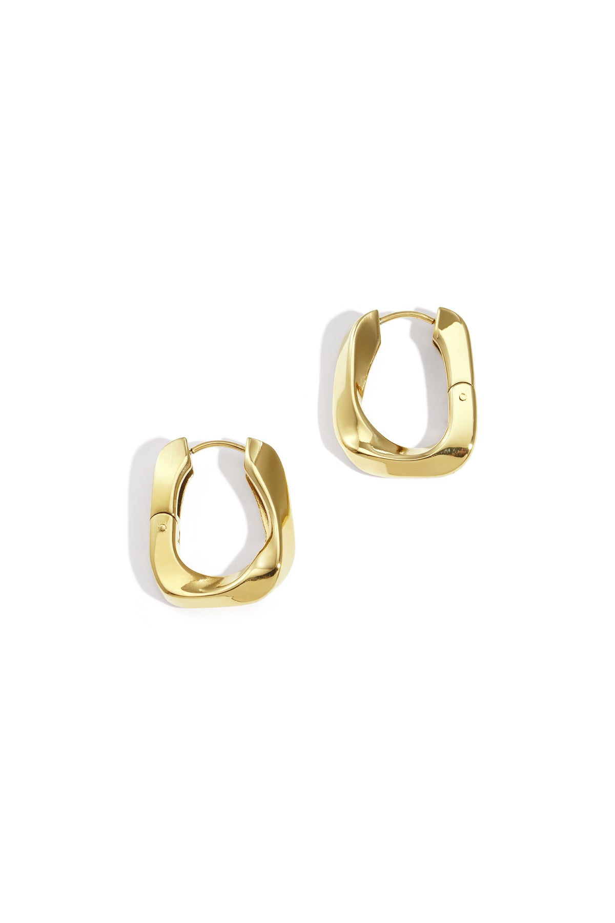 Stainless Steel Hoop Earrings rectangle Casual Daily Simple Series Women's jewelry
