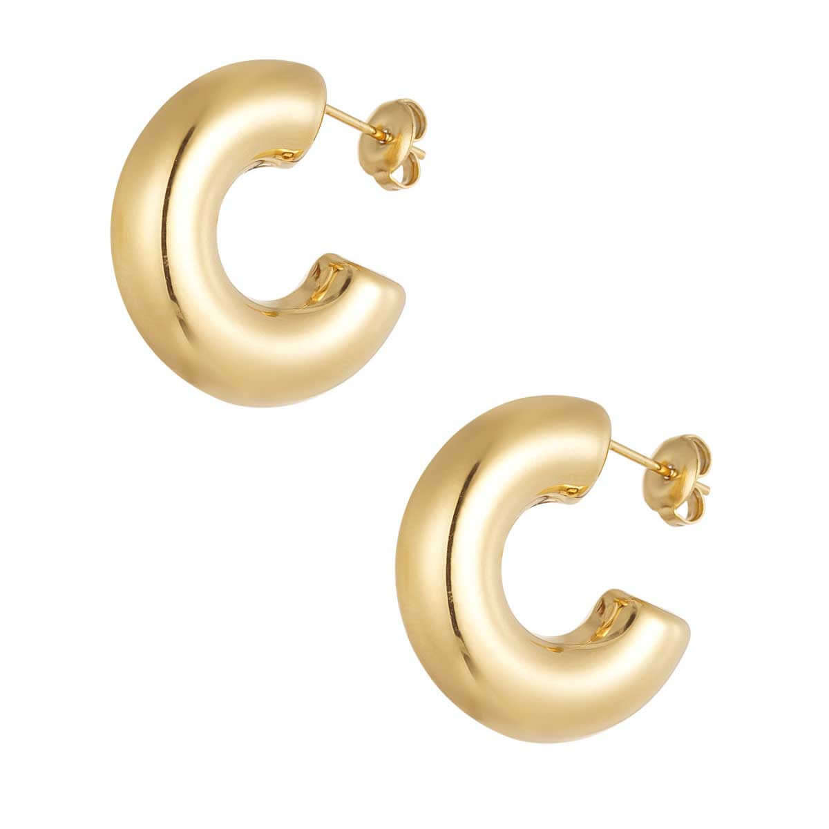 Statement Chunky Hoops Ohrringe, elegante Creolen für Damen